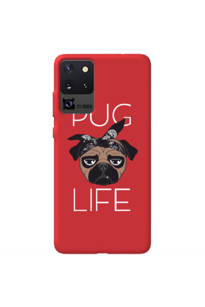 Other Samsung S20 Ultra Pug Life Red Colored Silicone TPU Θήκη