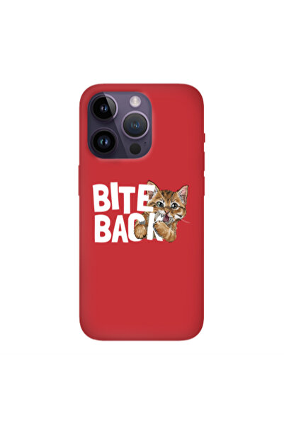Other Apple iPhone 14 Pro Max bitte back cat Red Colored Silicone TPU Θήκη