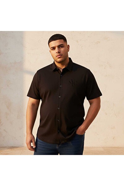 Maxim Splash Plus Regular Fit Collared Printed Short Sleeves Shirt