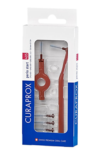 Curaprox | Perio Start 405 Μεσοδόντια Βουρτσάκια με 2 Λαβές Κόκκινο | 5τεμ