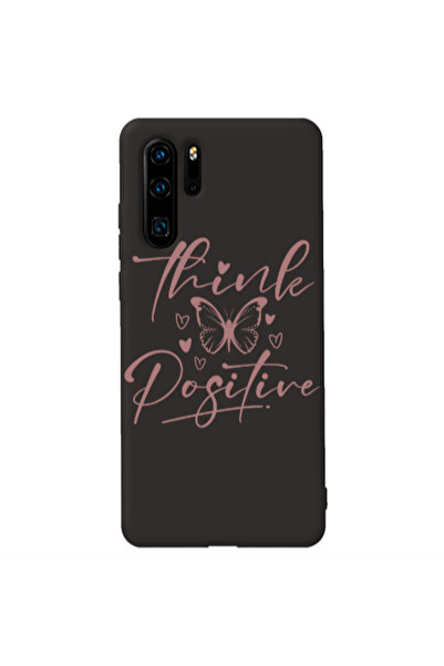 Other Huawei P30 Pro Think Positive Black Colored Silicone TPU Θήκη