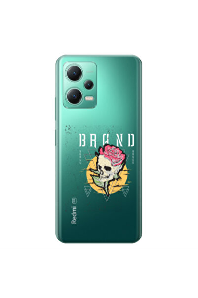 Other Xiaomi Redmi Note 12 Pro 5G Skull Roses Transparent Silicone TPU Θήκη