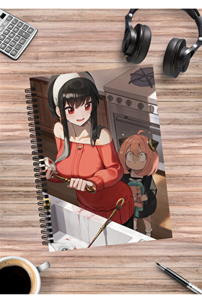 mertfigur Spy X Family Anya Yor Loid Forger Anime Spiral Notebook A5 (50 Sheets)