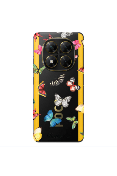Other Xiaomi Poco X7 Mixed Butterflys Transparent Silicone TPU Θήκη