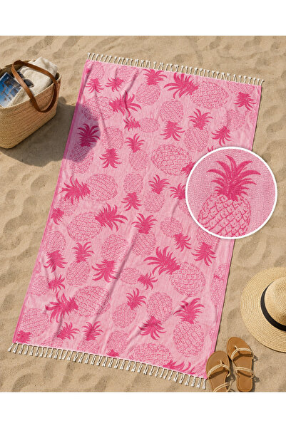 CESSTORE Large Size 100% Cotton Towel Peshtemal - Double-Sided Jacquard Patte...