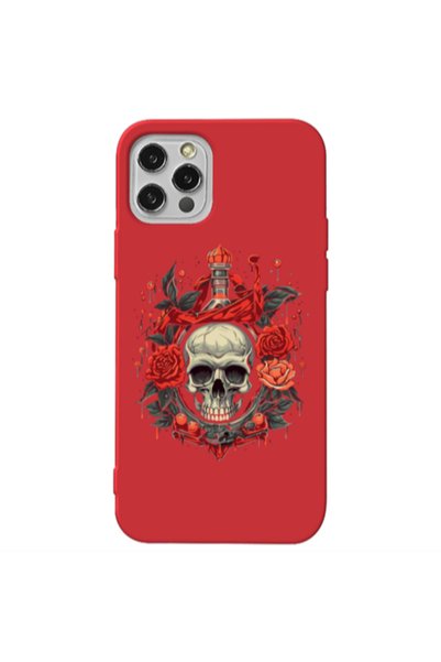 Other Apple iPhone 13 Pro Flower head Red Colored Silicone TPU Θήκη