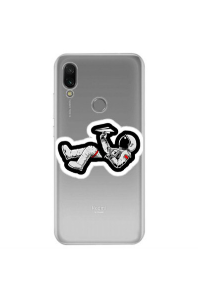 Other Xiaomi Redmi Note 7 Astronaut flies a plane Transparent Silicone TPU Θήκη