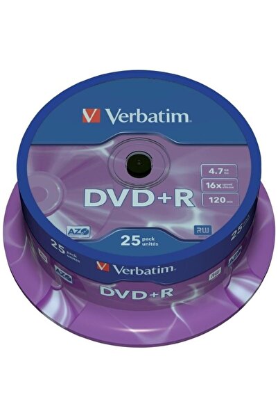 MC Micostore DVD+R Verbatim 43500, 4.7GB / 120мин, 16x, Комплект 25 броя (гор...