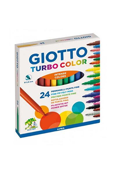 Giotto Μαρκαδόροι Ζωγραφικής Turbo Λεπτής Γραφής σε 24 Χρώματα