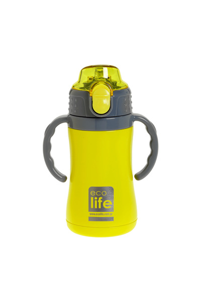 Ecolife ΜΕΤΑΛΛΙΚΟ ΘΕΡΜΟΣ ΓΙΑ ΠΑΙΔΙΑ 300ml - ΚΙΤΡΙΝΟ