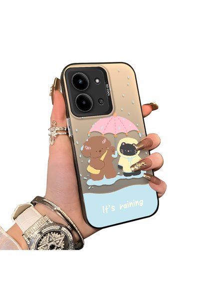 Hontinga Redmi 15C 4g Compatible Silicone Edge Hard Back Case Couple Phone Ca...