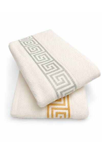 RMR textile Bath towels Top Bottom Set of 2 with border