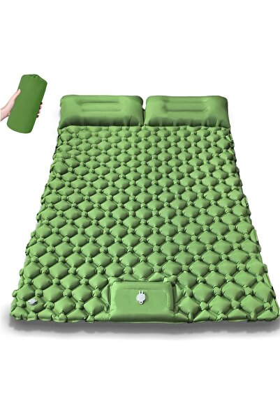 bilteknik Ultra Hafif Çift Kişilik Şişme Kamp Yatağı 190x120x5 cm | Su Geçirm...