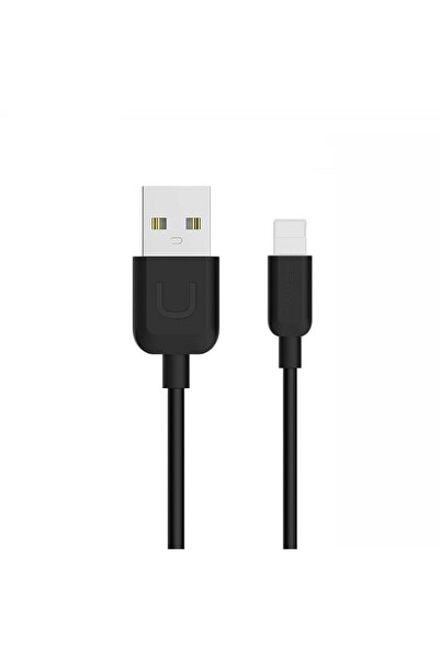 Usams Cablu USB-A la Lightning U-Turn SJ097 2A 1m Negru