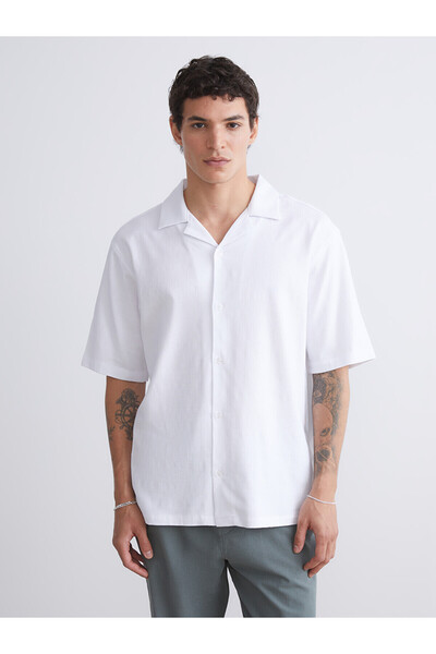 LC Waikiki Nevavm with a Difference Regular Fit Resort Collar Short Sleeve Me...