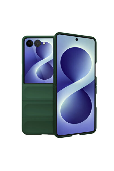 Techsuit Калъф за телефон Magic Shield за Samsung Galaxy Z Flip8, защита, зелен