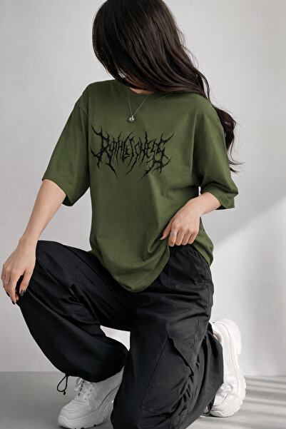 ZAVIXO -Unisex 100% Cotton Printed Oversize T-Shirt Women's Casual Comfortable