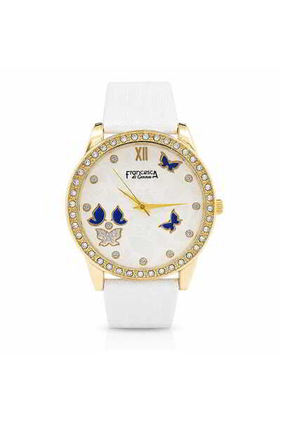 Watch Ceas pentru femei, Casual, Francesca di Geneva, Alb, FF450