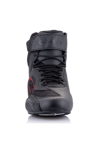 Alpinestars Faster-3 Rideknit Korumalı Motosiklet Botu Siyah Gri Kırmızı