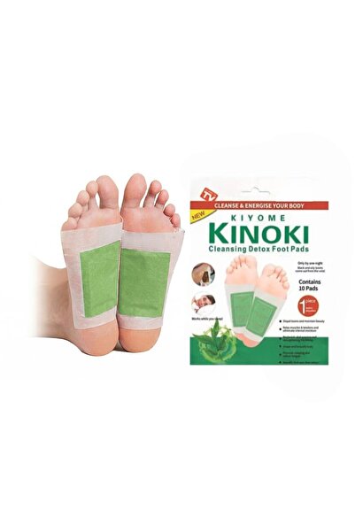 Kinoki Plasturi detox pentru picioare Kinoki, cu ceai verde, set de 10 bucăți