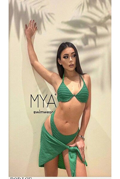 FashionApp Costum de baie de damă din trei piese, sutien, chiloți și pareo