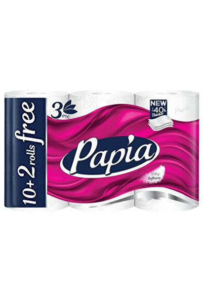 Papia Toilet Roll 10+2's 3Ply