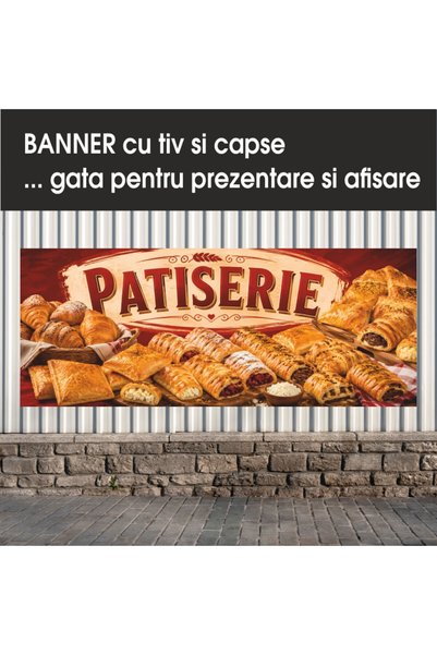 media Banner MEDIA, "Patiserie" model2, 250 x 100 cm, de exterior