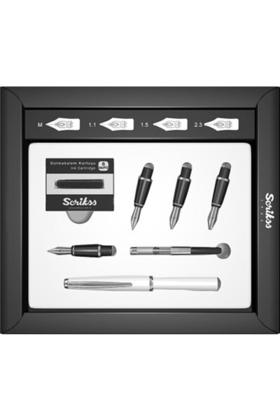 Scrikss 33 Calligraphy Set 3 Pieces with White Color Ink Pen Ideal for Callig...