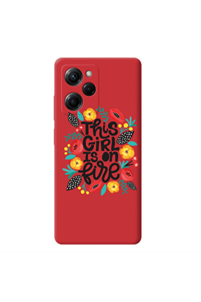 Other Xiaomi Poco X5 Pro This Girl Red Colored Silicone TPU Θήκη