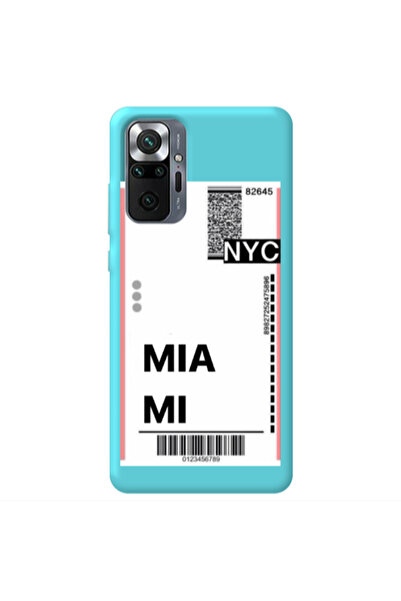 Other Xiaomi Redmi Note 10 Pro 4G Miami NYC Turquoise Colored Silicone TPU Θήκη