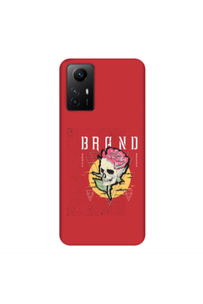 Other Xiaomi Redmi Note 12s Skull Roses Red Colored Silicone TPU Θήκη