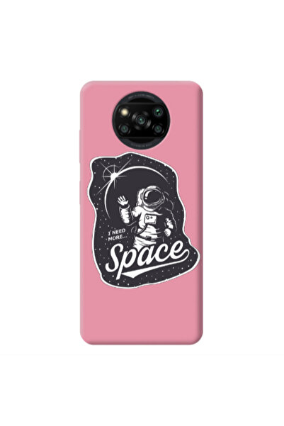 Other Xiaomi Poco X3 /X3 Pro I need more spacee Pink Colored Silicone TPU Θήκη