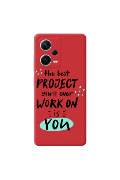 Other Xiaomi Poco X5 The Best Project Red Colored Silicone TPU Θήκη