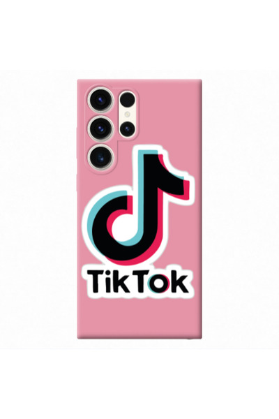 Other Samsung S23 Ultra Tik Tok Pink Colored Silicone TPU Θήκη