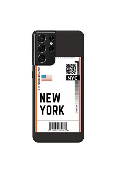 Other Samsung S21 Ultra New York NYC Black Colored Silicone TPU Θήκη