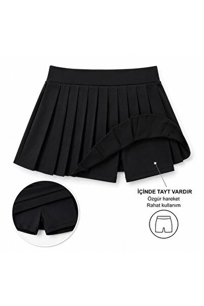 bemora kids Black Short Skirt Girl's Pleated School Skirt Skirt Is Made of St...