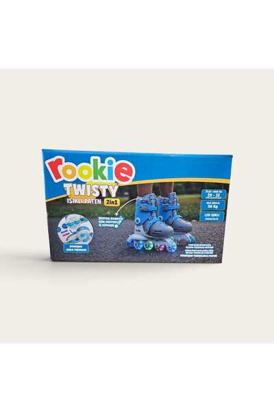 Rookie Ayarlanabilir IŞIKLI Dönüşen Tekerlekli 2 In 1 Twisty Paten - Mavi