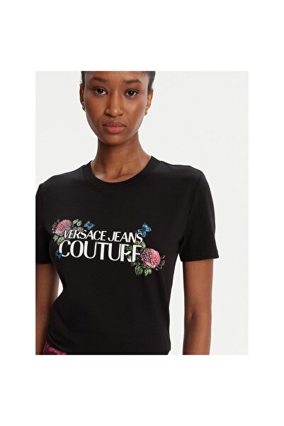 VERSACE JEANS COUTURE Γυναικείο T-Shirt 79HAHB00 CJB01 Μαύρο