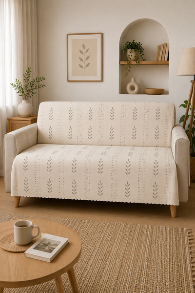 GECE HOME Çok Amaçlı Modern Bohem Kadife Koltuk Örtüsü,Çekyat Örtüsü Piknik Ö...