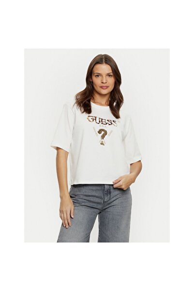 Guess Tricou de damă V4YI06I3Z14 Crem
