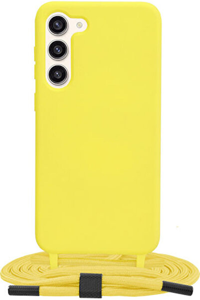 Techsuit Κίτρινη Θήκη Πλάτης Σιλικόνης με Κορδόνι (Galaxy S23+)