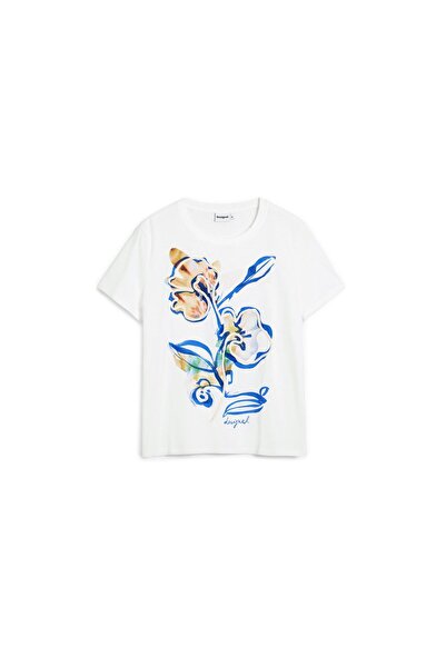 Desigual Tricou de damă 26SWTK38 Alb
