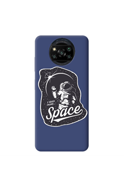 Other Xiaomi Poco X3 /X3 Pro I need more spacee Dark blue Colored Silicone TP...
