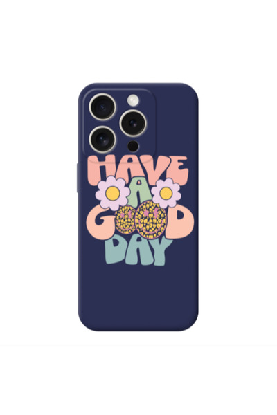 Other Apple iPhone 15 Pro Have A Good day Dark blue Colored Silicone TPU Θήκη