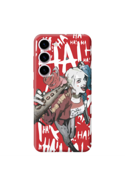 Other Samsung S23 Plus Ha Ha Ha Red Colored Silicone TPU Θήκη