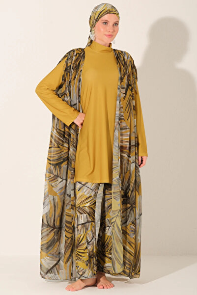 ALFASA Long Pareo with Gathered Shoulder Detail - Alf7146