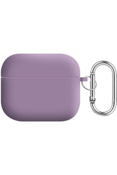 OEM Θήκη σιλικόνης με μπρελόκ μωβ για Apple AirPods 3