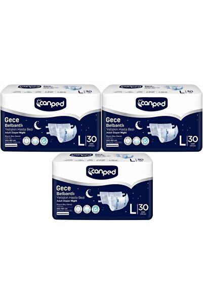 Canped Adult Diapers with Waist Band Night Night L - Large - Large 90 Pieces