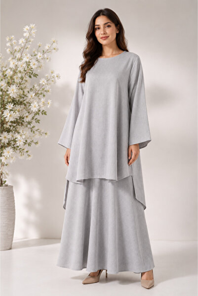 Ophelia Lina Modest Two-Piece Set – Premium Long Tunic & Maxi Skirt for Women...