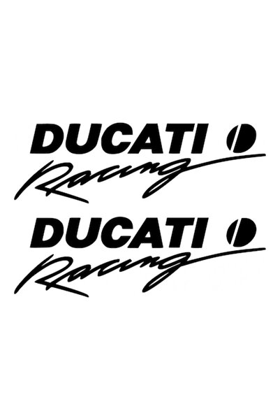 Oracal Sticker x2, Ducati Racing, White, 25cm